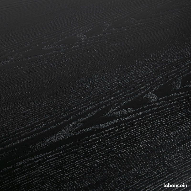 Table à manger style industrielle en bois et métal noir (image 6)