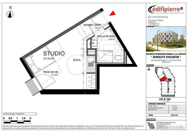 Studio 1 pièce 24 m² — 5