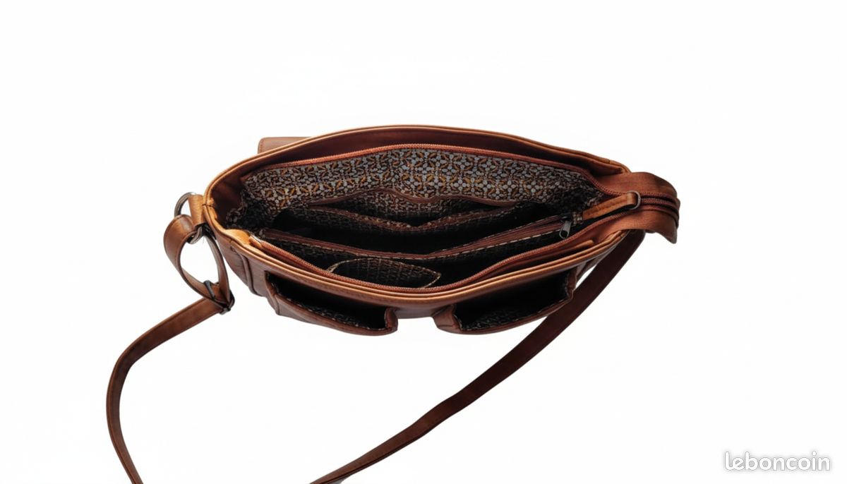 Sac à Main En Simili-Cuir Beige Occasion – Pour Femme, Bon état Général