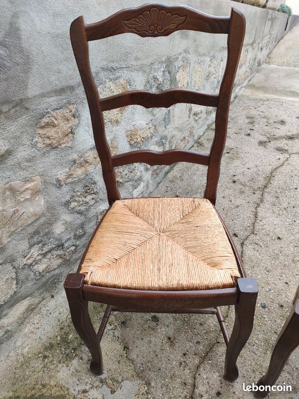 Chaises chêne massif assise paille (image 2)