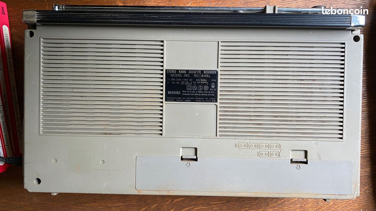 Radio Cassette Vintage JVC RC-646L - Fonctionne - Fabriquée En France