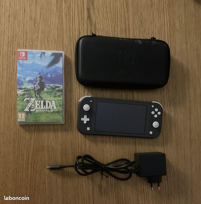 Nintendo Switch Lite + Zelda BOTW + Pochette + Carte SD 128go (image 1)