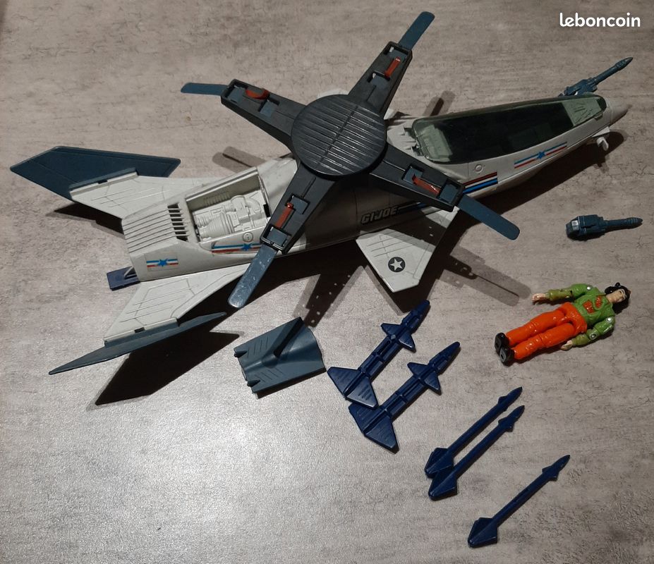 G.I.JOE - 1988 - Skystorm X-Wing Chopper & Windmill (Typhon & Canadair