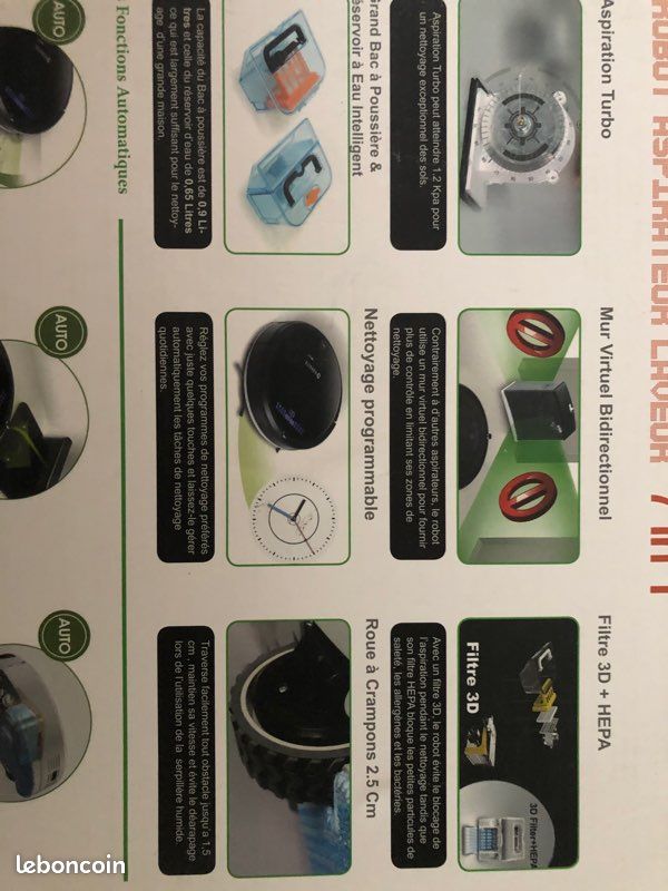 Robot aspirateur Laveur 7 en 1 ROBUSTA TOUCH BOT (image 8)