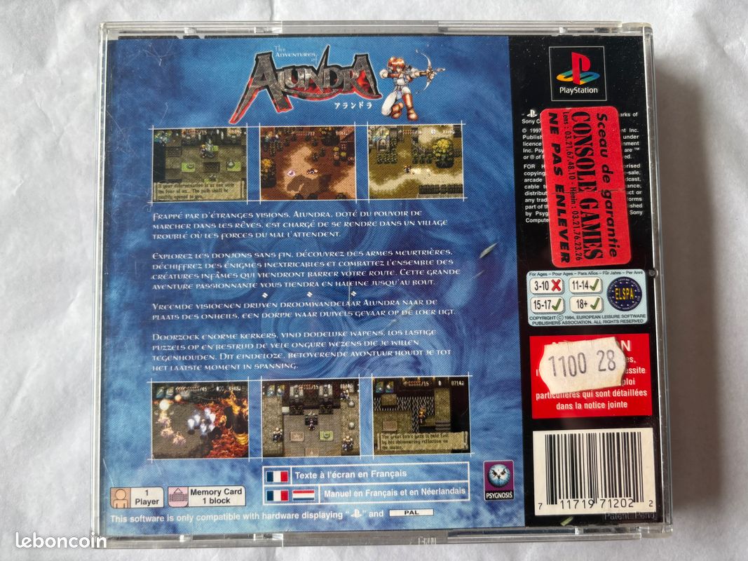 Alundra - PS1 - TBE avec notice, carte et guide - Jeux vidéo