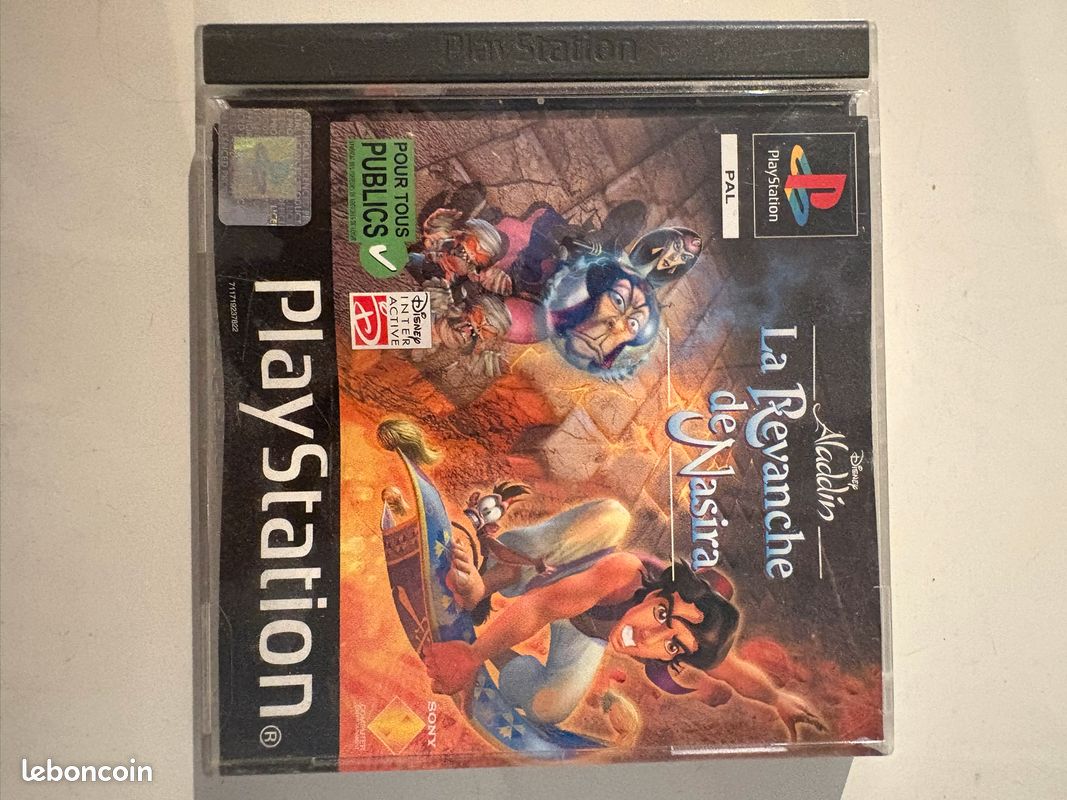 Jeu PS1 Aladdin : La Revanche De Nasira – Bon état, Boîtier Et Instructions Inclus, Classique Rétro