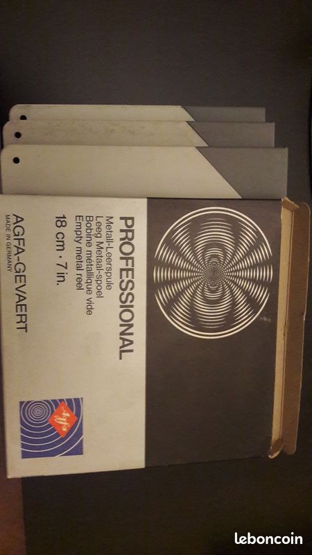 Bobine Aluminium AGFA-GEVAERT Pour Magnétophone à Bandes - Diamètre 18cm - Vintage