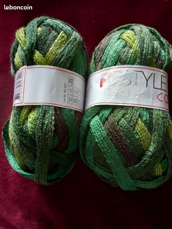 Lot 2 pelotes RESTYLE COSY ton vert (image 1)
