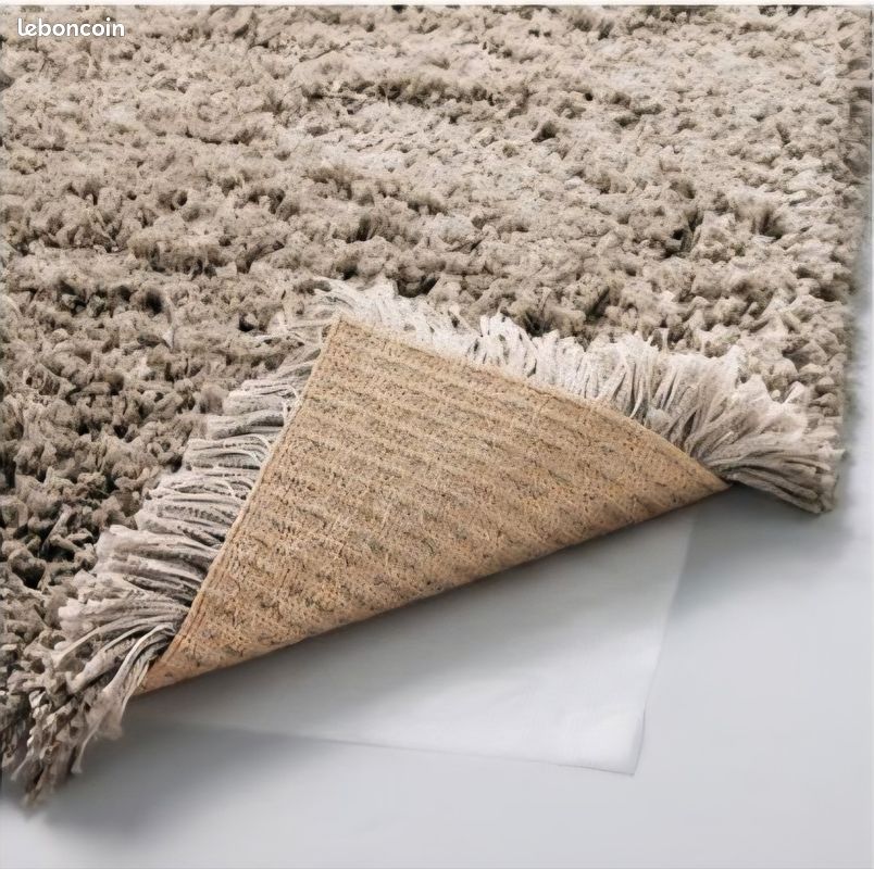 Tapis beige taupe a poil long IKEA GASER (image 1)