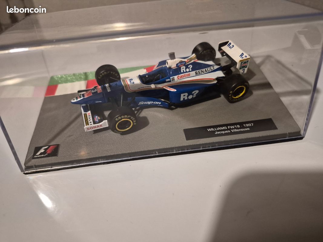 OPO 10 - Voiture Formule 1 1/24 Compatible avec Williams FW19 - Jacques Villeneuve - 1997 - OR036B