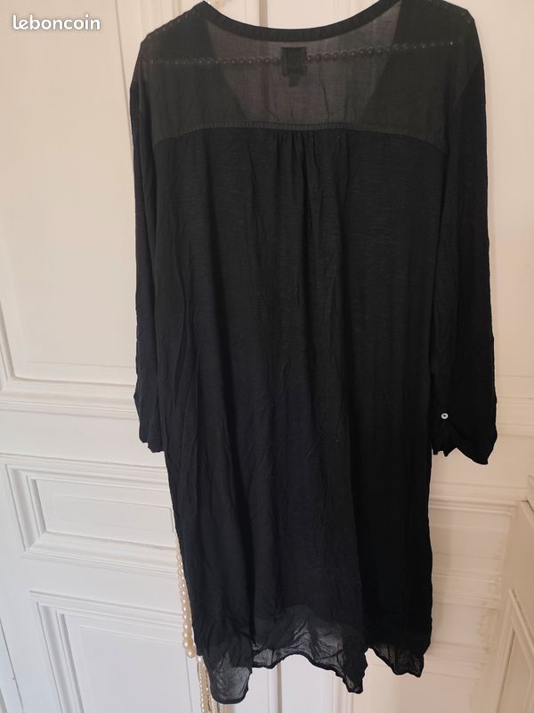 Robe mi-longue noire Anne Klein (image 4)