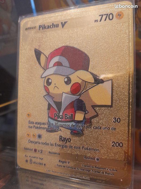 Carte Metal Pokémon / Pikachu V (image 3)