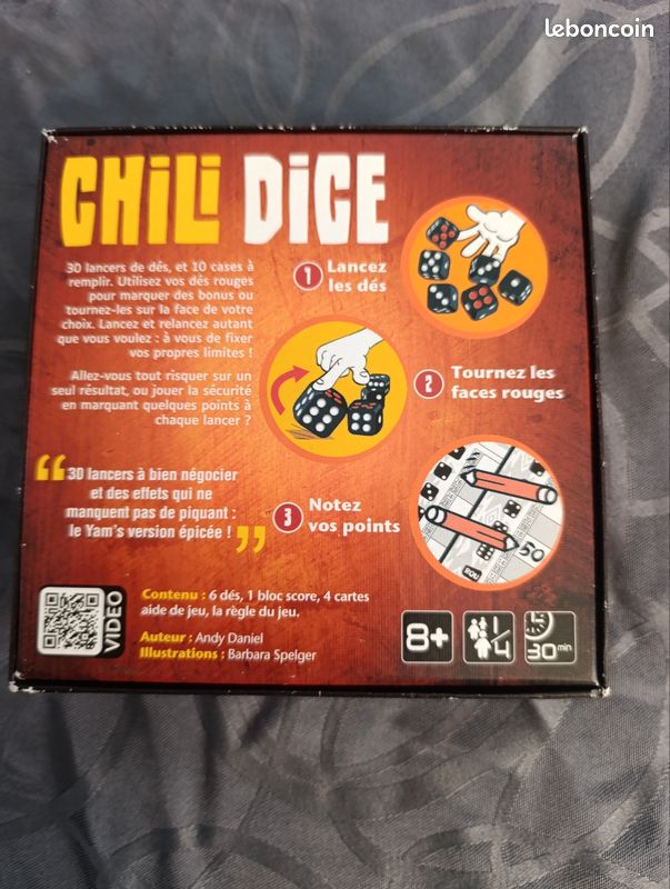 Chili Dice - Jeu De Dés Amusant Et Stratégique Avec Faces Rouges Pimentées