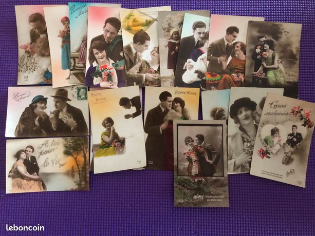 Album Rare De 290 Cartes Postales Anciennes - Thème Couples - Années 1900 - État Correct