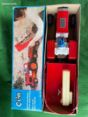 Jouet Ancien Tracteur – Clim Barval – Véhicule Agricole Vintage – Occasion