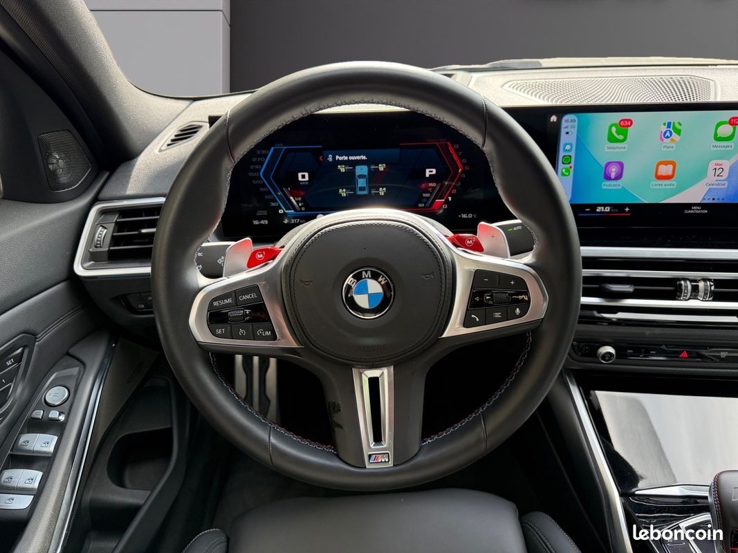 BMW M3 COMPETITION G80 510 ch BVA8 - TVA Apparente - Echappement Sport - Sièges confort - CarPlay (image 13)