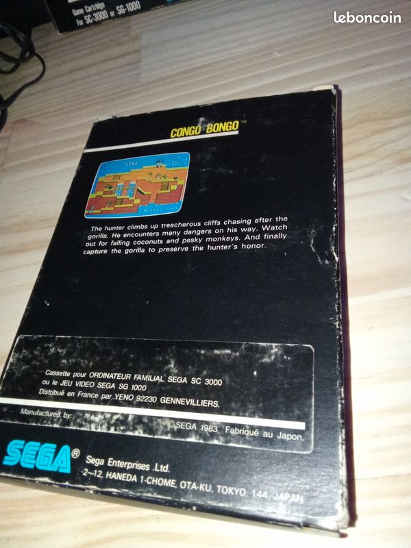 Jeu Congo Bongo Sega SG-1000 – Boîte Complète, édition Japonaise Import