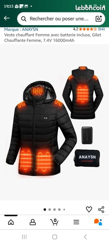 Gilet Femme Chauffant Gilet Chauffant Electrique YOSOO - 17 Zones De Chauffage - 3 Vitesses - Bleu Roi Veste Chauffante Moto