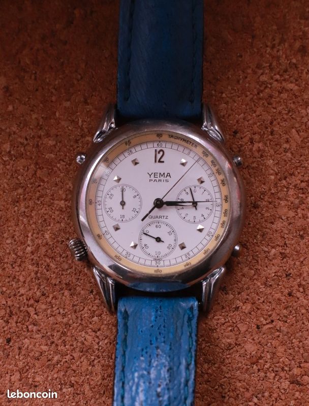 Montre Yema Chronographe Quartz - Modèle YM887, Fonctionne, Avec Boîte