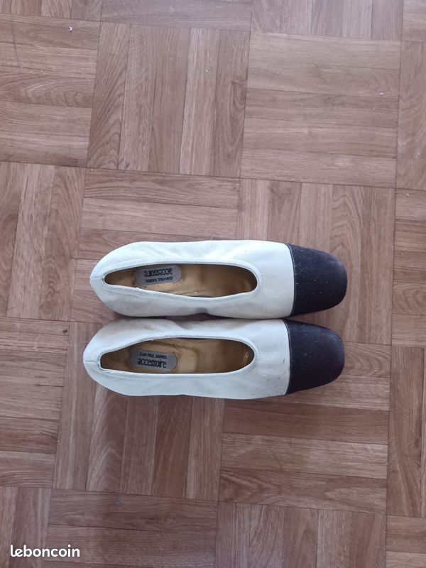 Ballerines Femme - Blanc et Noir - 36 - classique (image 2)