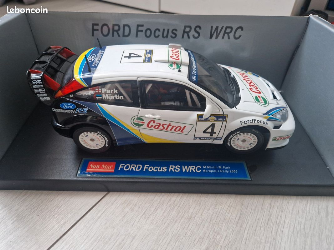Sunstar 1/18 – Ford Focus WRC 2007 N°11 – Rallye Argentine (Neuf, Boite)