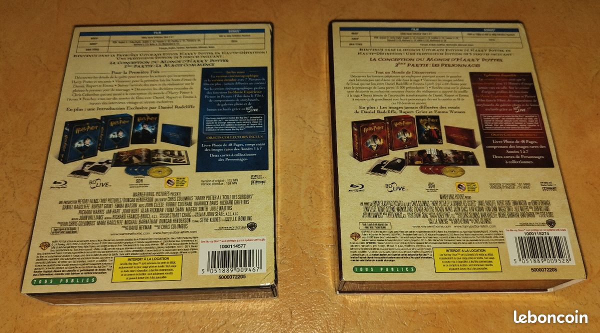 Lot de 2 coffret collector Blu Ray Harry Potter (image 2)