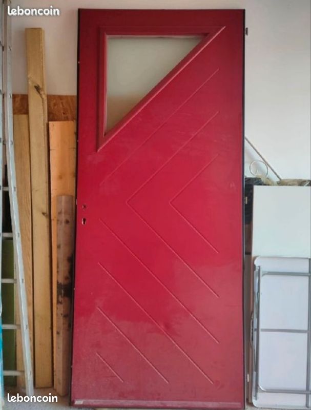 Porte d'entrée Bel'm rouge bordeaux (image 1)