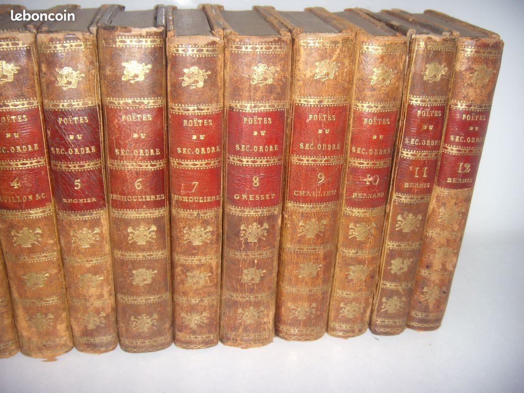 Poêtes du second ordre 1810 - série complète 12 volumes (image 3)