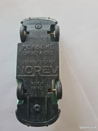 Miniature Norev 1/43 – Porsche 356 Carrera 1500 Grise – Plastique – Sans Boîte