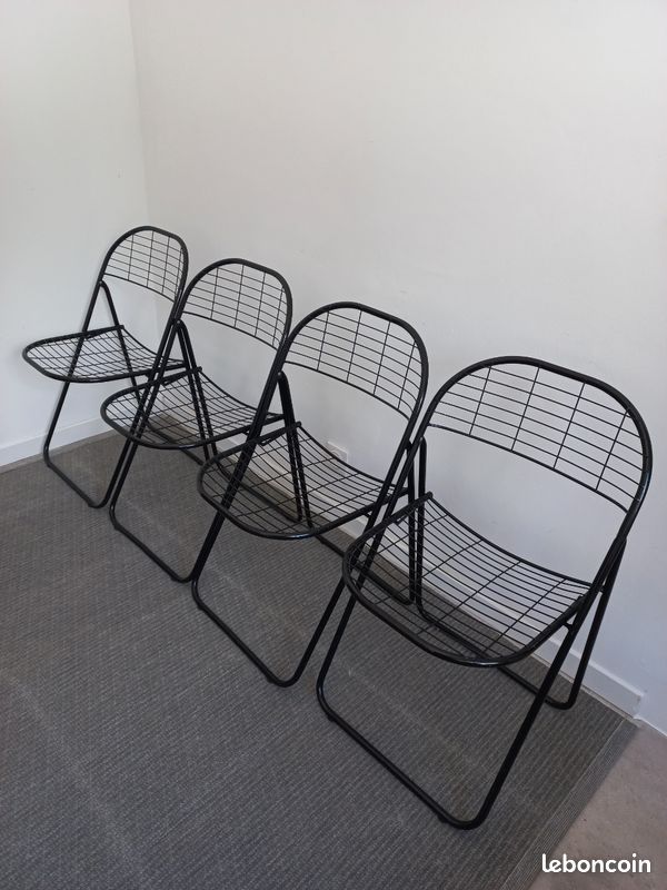 4 chaises Aland par Niels Gammelgaard pour IKEA Suède vintage 80’s scandinave