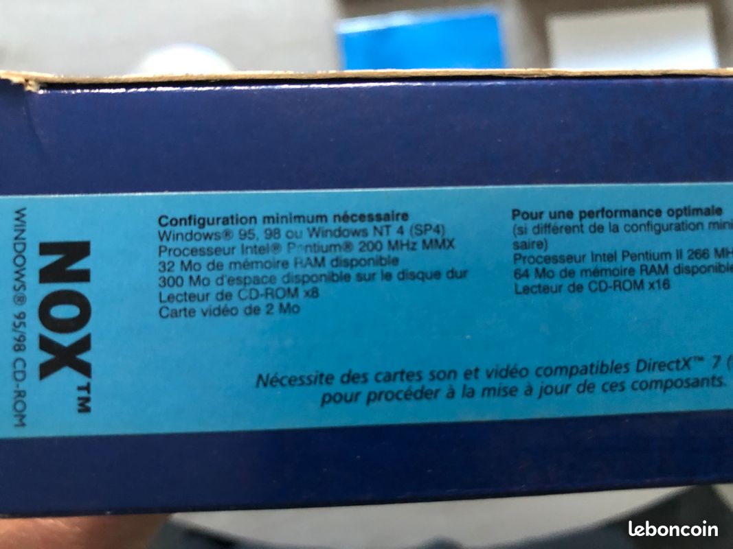 NOX COFFRET BIG BOX IBM PC - VIRGIN / WESTWOOD