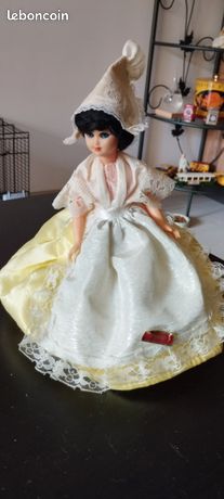 POUPÉE Porcelaine Chiffon Ancienne Vintage Doll Rare