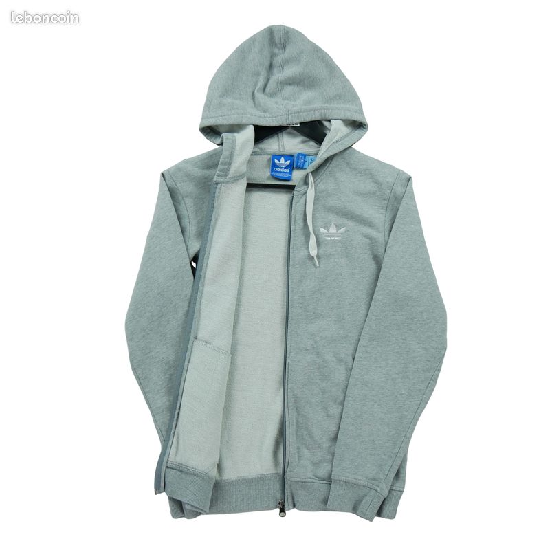 Adidas Originals Sweat à capuche Full zip Femme Taille XS Gris