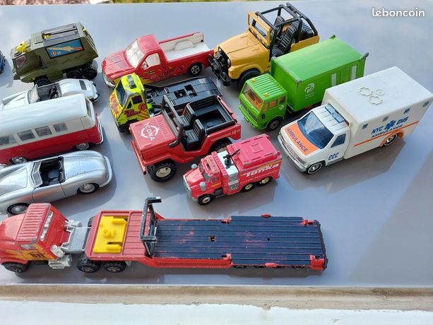 Lot De Voitures Et Camions Miniatures - Marques Tonka, Majorette, Matchbox