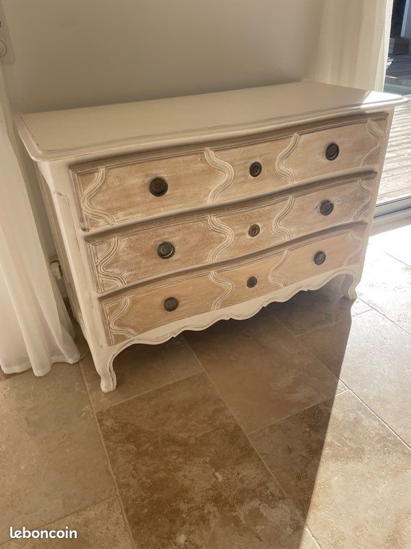 Commode trois tiroirs bois massif (image 2)