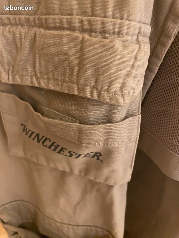 Gilet De Pêche Vintage Points West - Beige - Taille S - 11 Poches - Réglable
