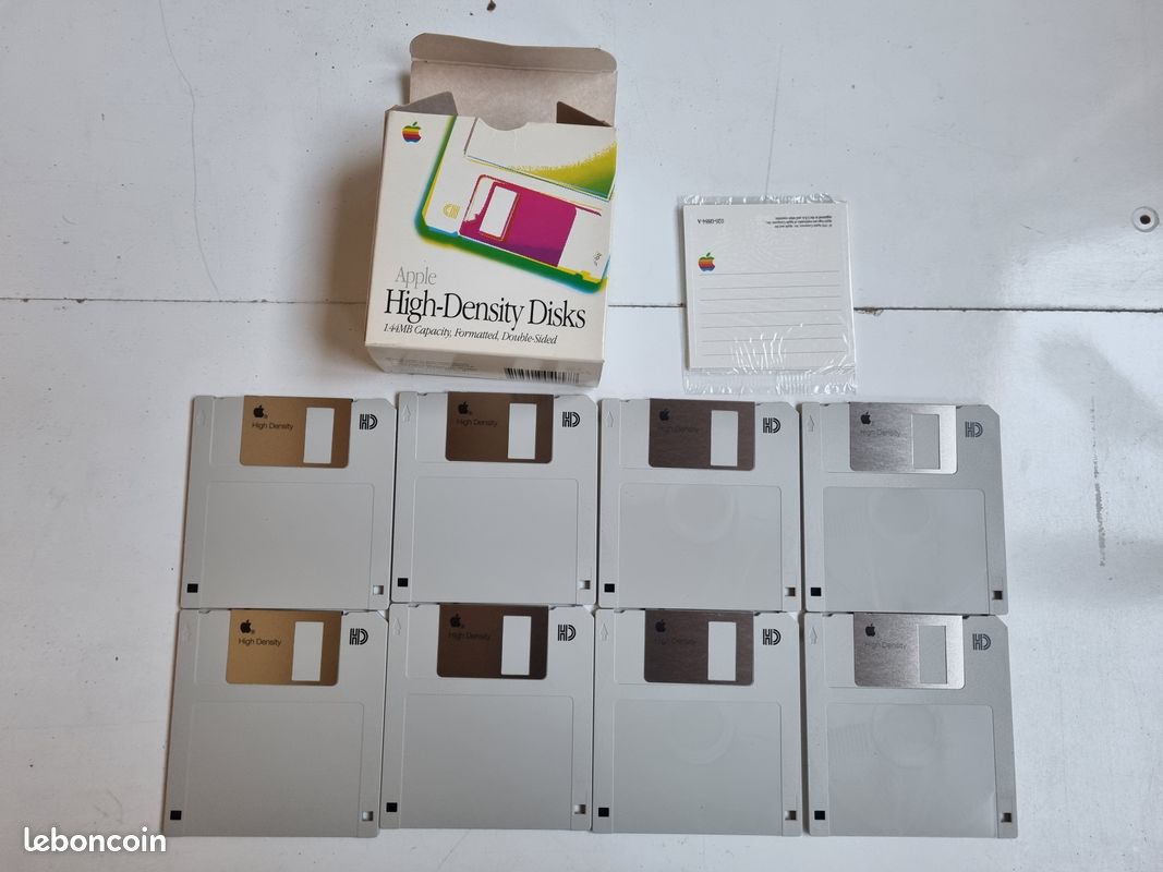 Lot 8 disquettes Apple High Density 1.44MB 3.5” Macintosh – vierges (image 1)