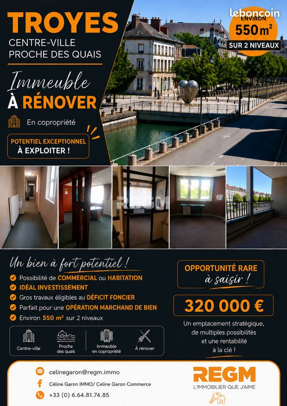 Immeuble 550 m² · à Troyes · 550 m² · 320 000 €