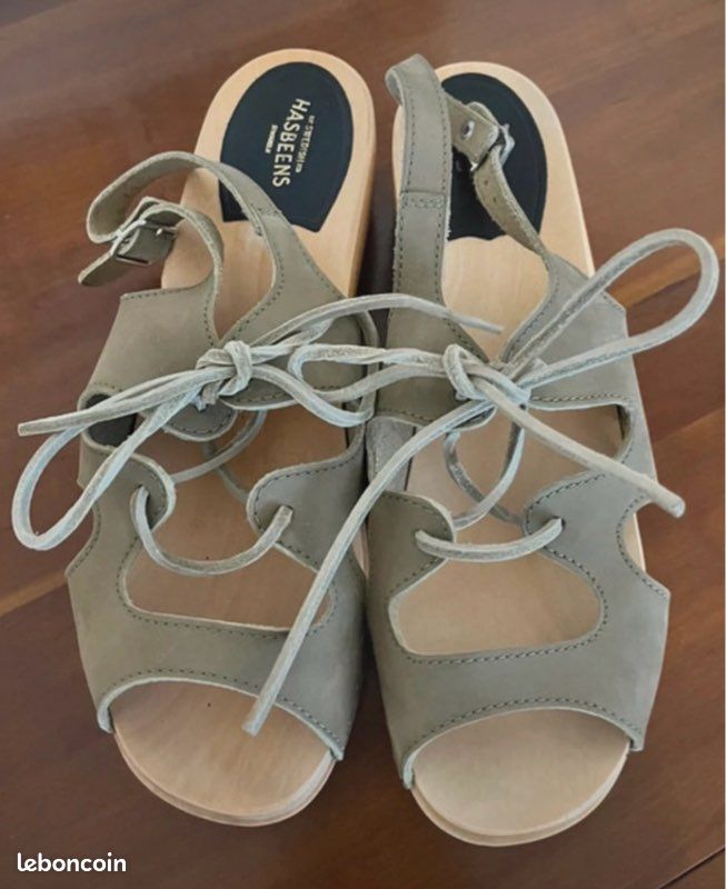 Sandales vert /kaki : Hasbeens (image 3)
