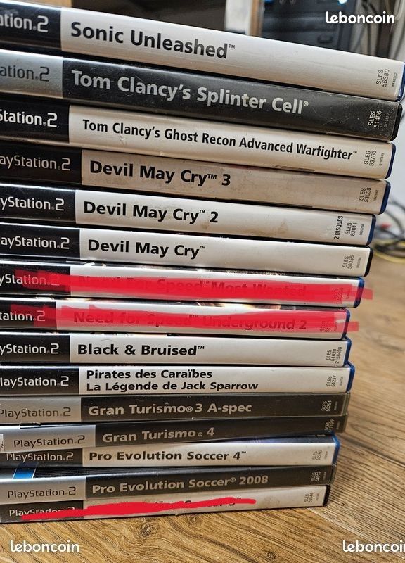 Lot De 4 Jeux PS2 Version PAL - Rayman 2 Revolution Etc. - Bon état Complet