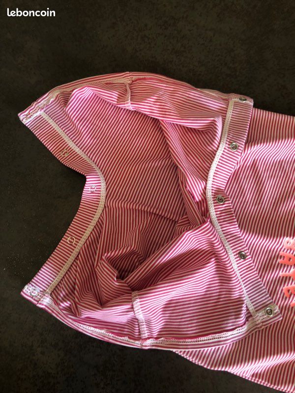 Combinaison natation anti-uv bébé fille rose (image 4)