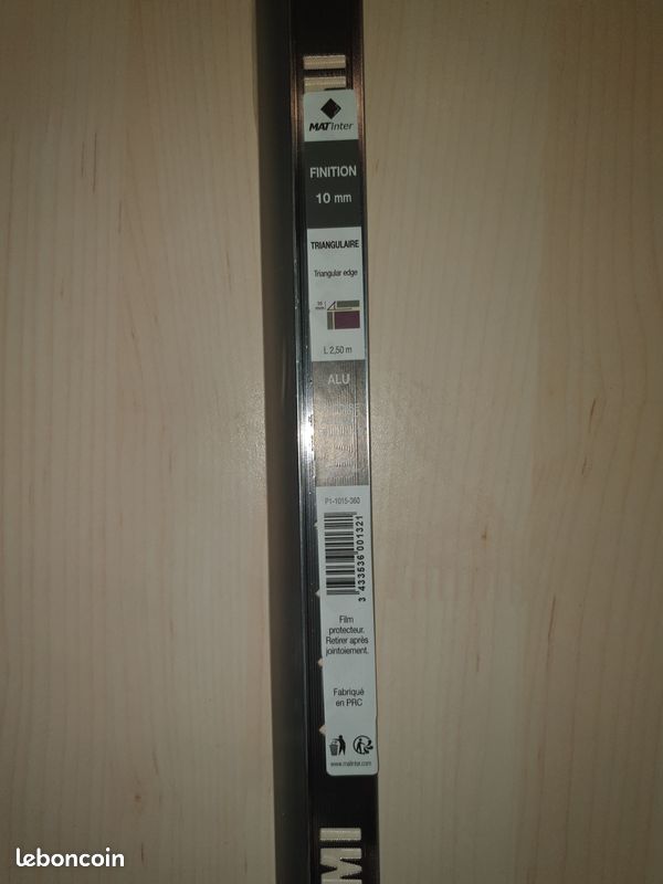 2 Profilés de finition triangulaire 10mm lg : 250cm (image 2)