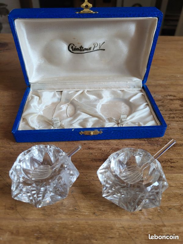 Salière poivrière cristal année 60 (image 2)