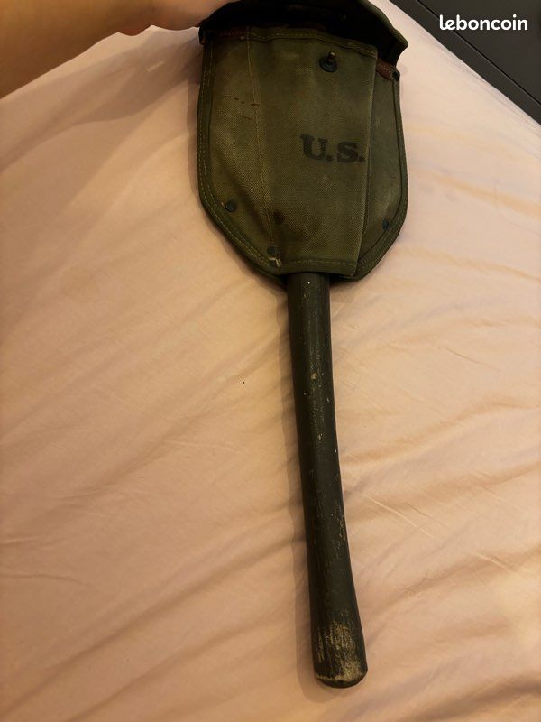 Pelle pliante militaire U.S. Vintage avec étui d’origine – collection WWII / Korea (image 3)