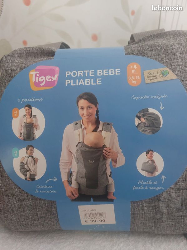 Porte bébé pliable tigex neuf Équipement bébé