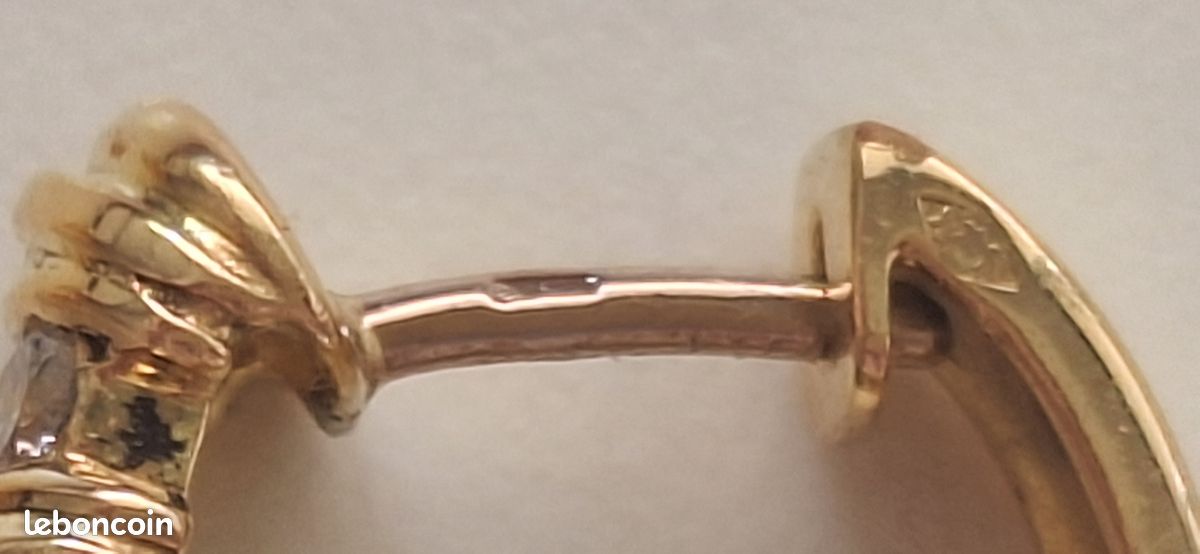 EXC. ÉTAT - ✨️ MAGNIFIQUES BO à CLIPS en OR 18 K & 💎 DIAMANTS 0.80 Carats (image 6)
