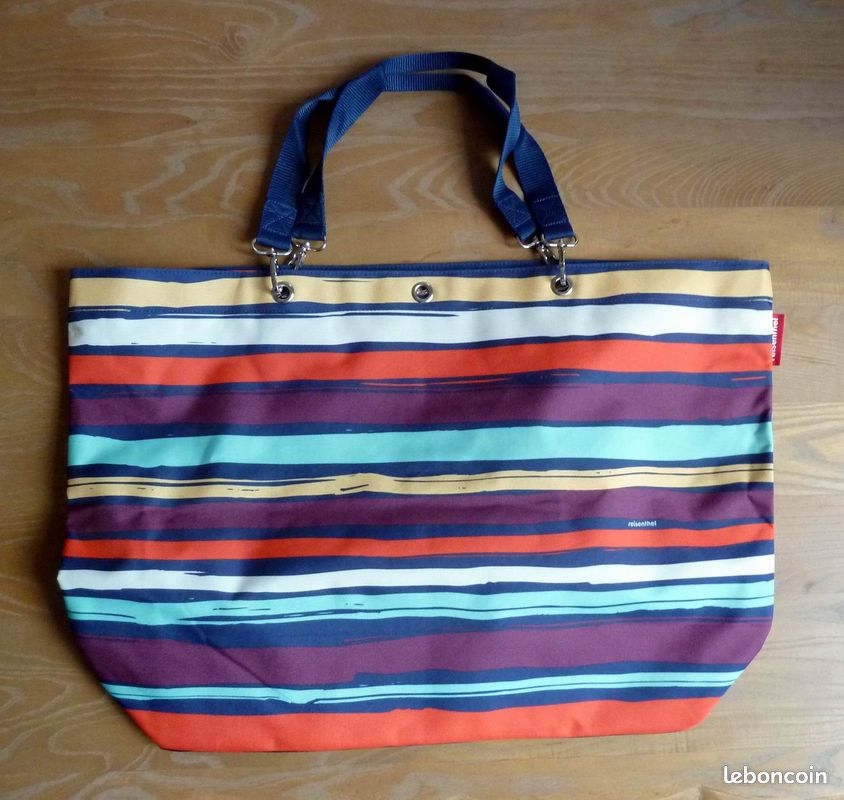 GRAND SAC REISENTHEL Shopper XL à rayures NEUF (image 1)