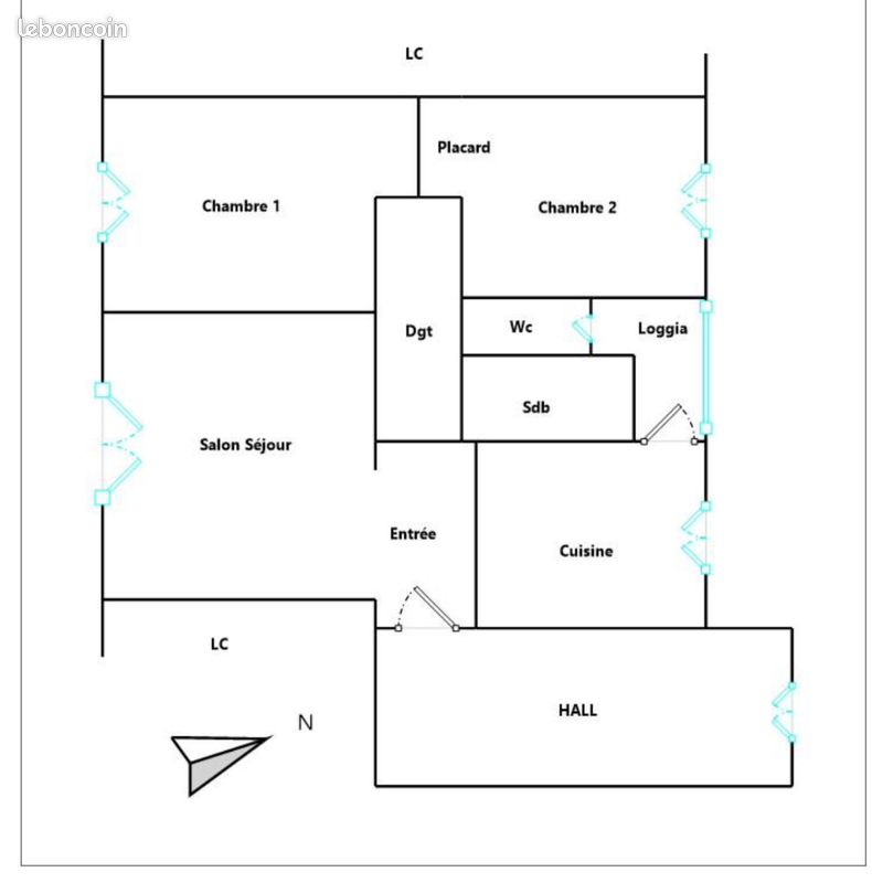 Appartement 3 pièces 56 m² · à Toulon · 56 m² · 107 000 €