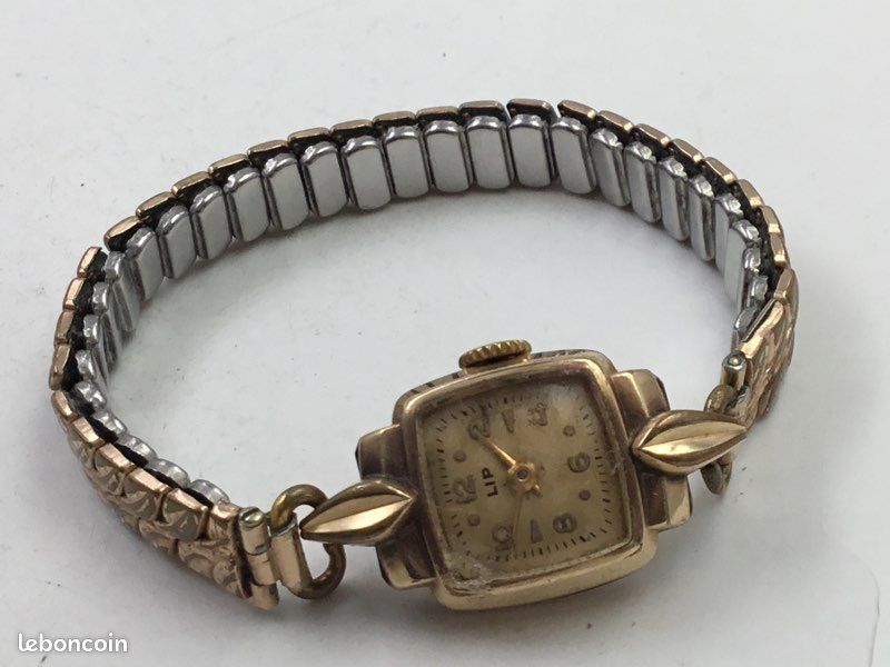 Montre Mécanique LIP Pour Dame - Boîtier Plaqué Or - Occasion Fonctionnelle