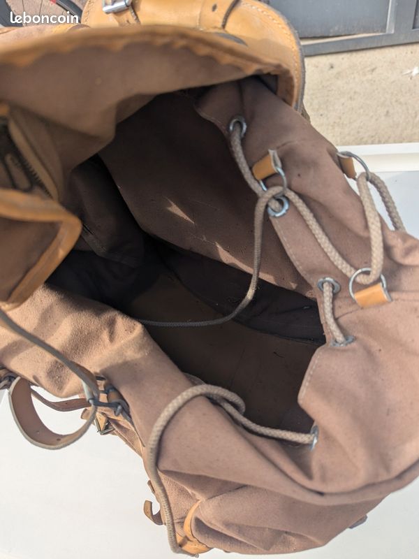 Sac à Dos Vintage Lafuma Millet Années 50 - Toile Beige, Randonnée, France